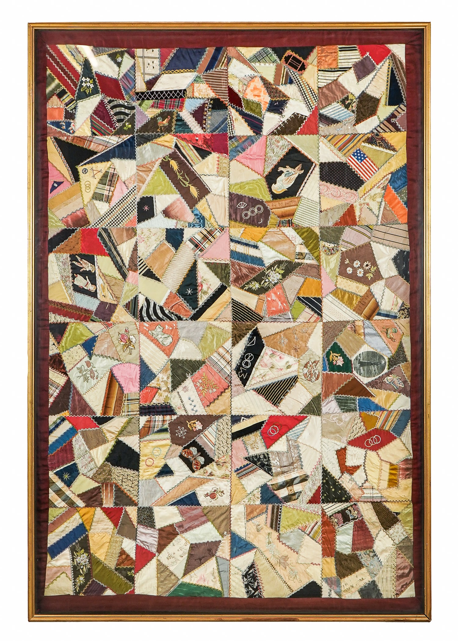 Framed Victorian Crazy Quilt - (1 of 6)