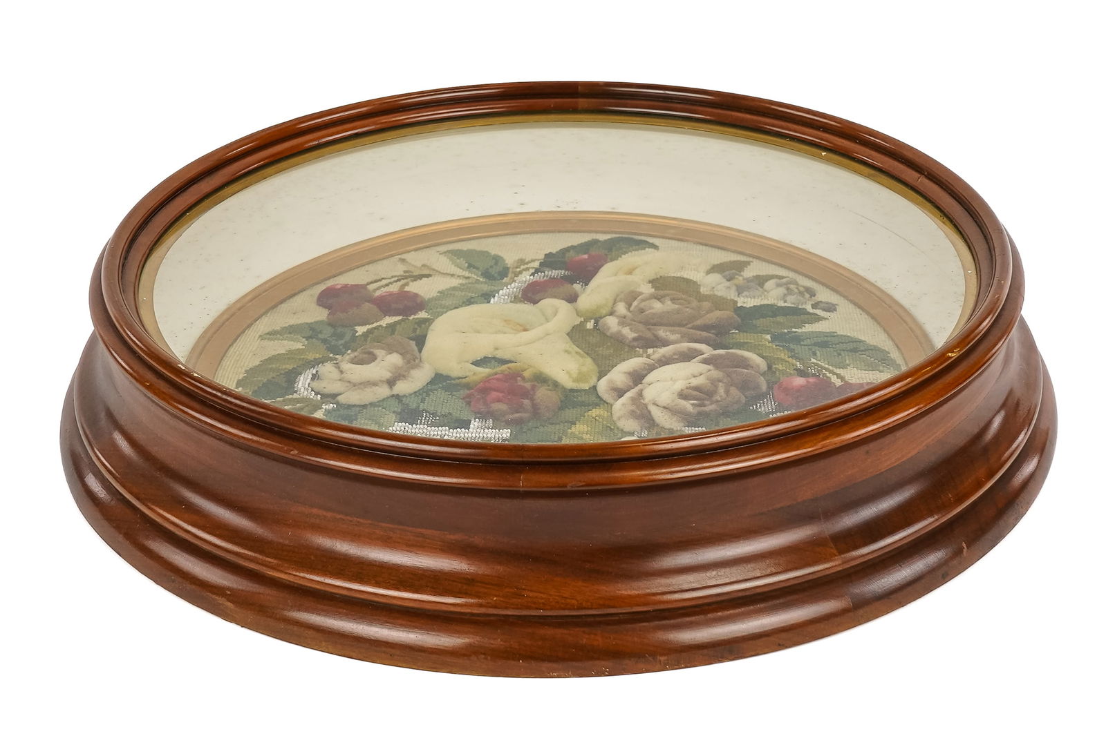 Victorian Round Beadwork Shadow Box (1 of 8)