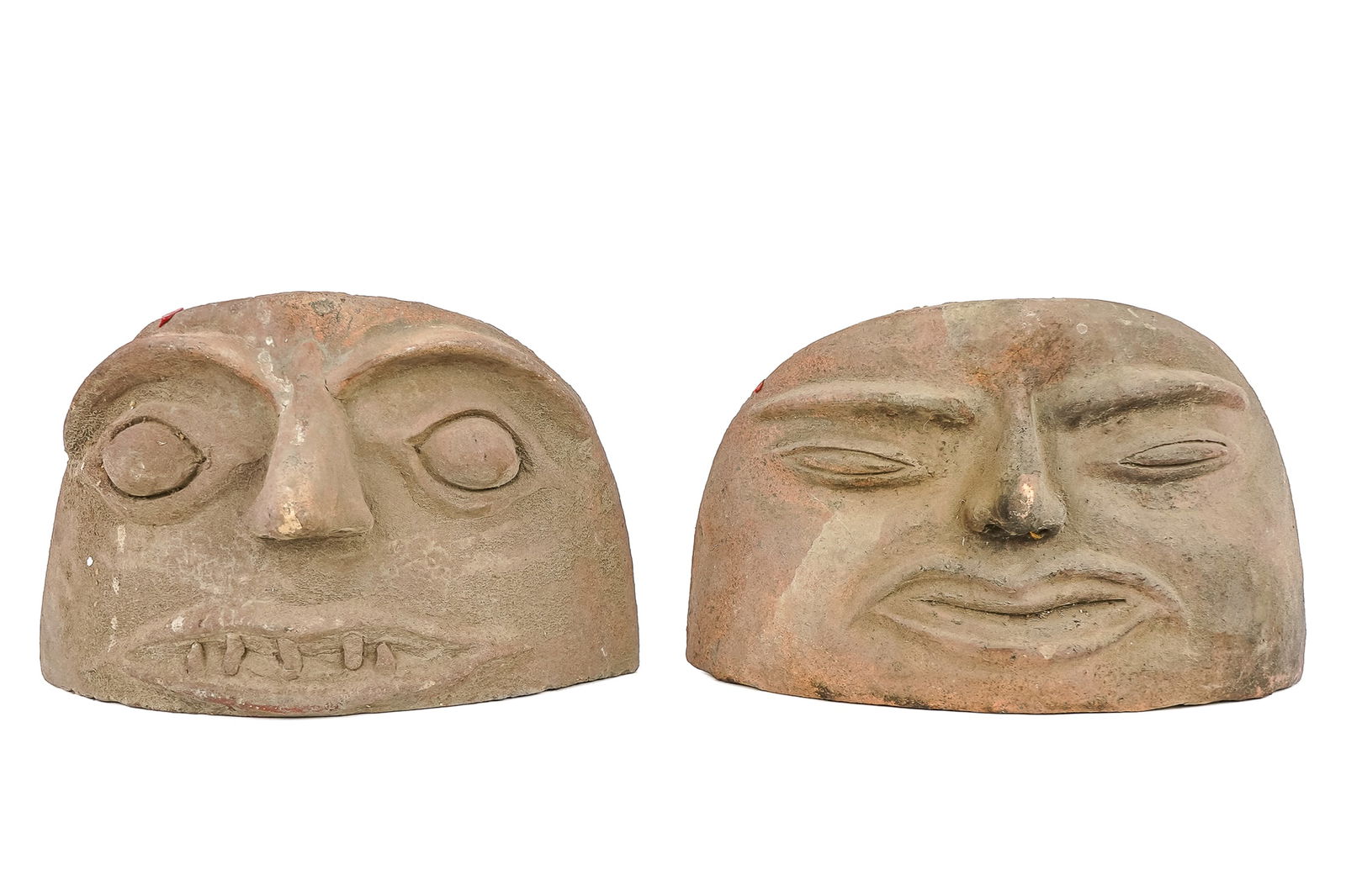 19th c Chinese Terracotta Kang Stove Door Covers (1 of 7)