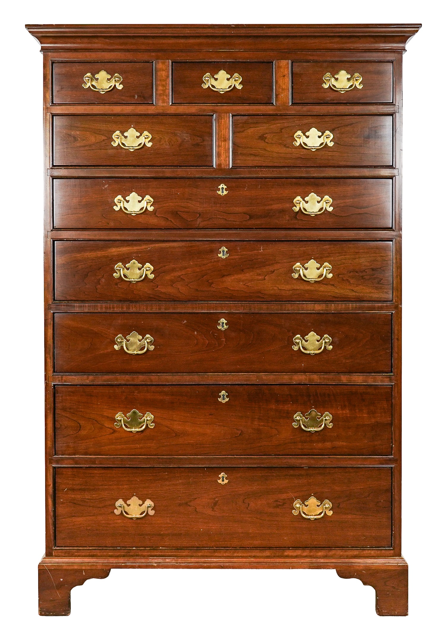 L & J G Stickley Chippendale Style Tall Chest (1 of 7)