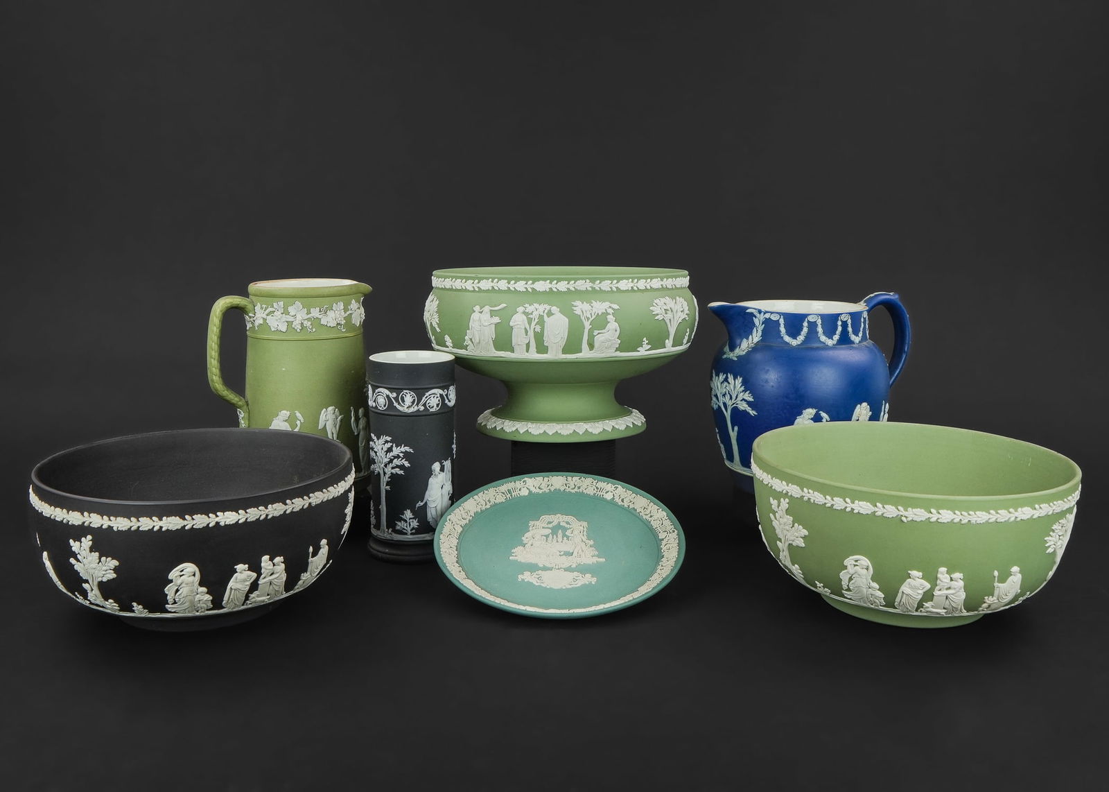 7 pcs. Wedgwood Jasperware Pottery (1 of 11)