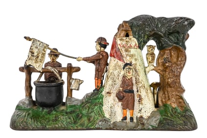 Boy Scout Camp Mechanical Bank