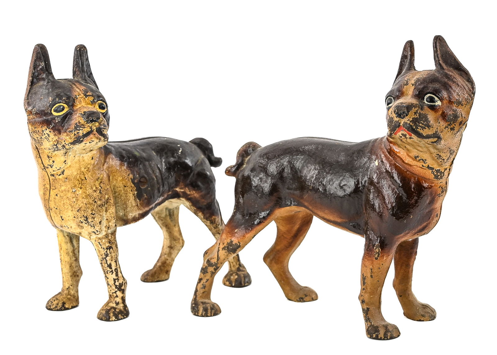 Boston Terrier Cast Iron doorstops (Pair) (1 of 7)