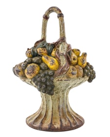 Fruit Basket Cast Iron Doorstop