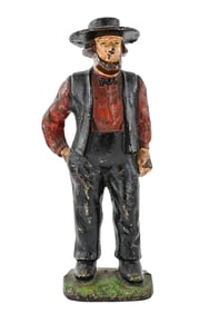 Amish or Quaker Man Cast Iron Doorstop