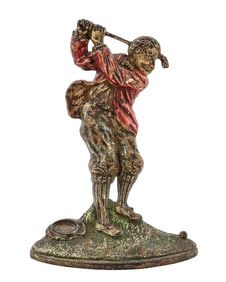 Golfer Cast Iron Doorstop