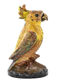 Art Deco Parakeet Cast Iron Doorstop