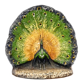 Cast Iron Peacock Doorstop