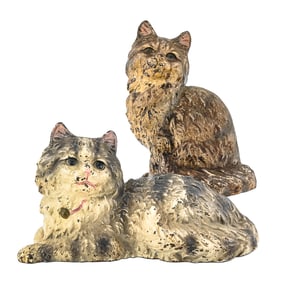 Hubley Cast Iron Cat doorstops (2 Pieces)