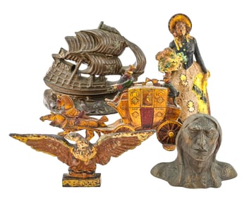 Mixed Cast Iron doorstops (4 Pieces)