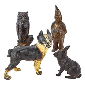 Cast Iron Coin Banks (4 Pieces)