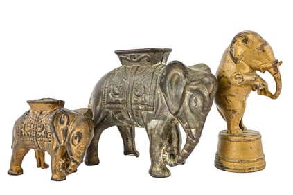 Mixed Tin and Iron Still Banks (6 Pieces)