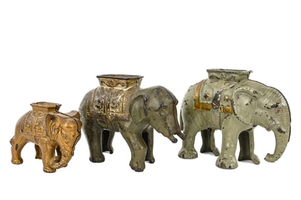 Set of Three Elephant Coin Banks