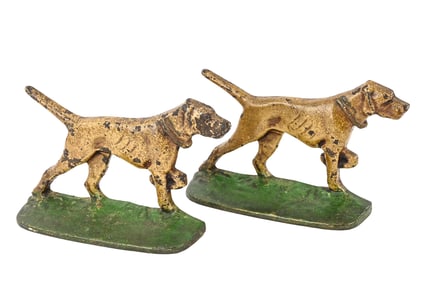 Cast Iron Hunting Dog Bookends (Pair)