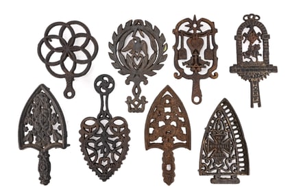 Mixed Cast Iron Trivets (8 Pieces)