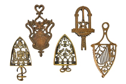 Brass Decorative Masonic Trivets (5 pcs)