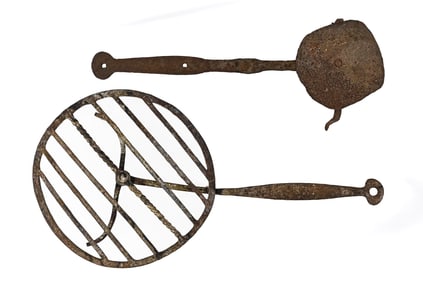Pair of Wrought Iron Gridirons