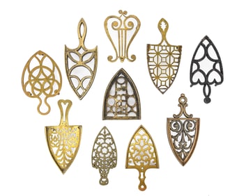 Brass and Cast Iron Trivets (10 pcs)