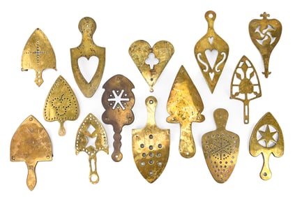 Brass Decorative Trivets, 14 pcs