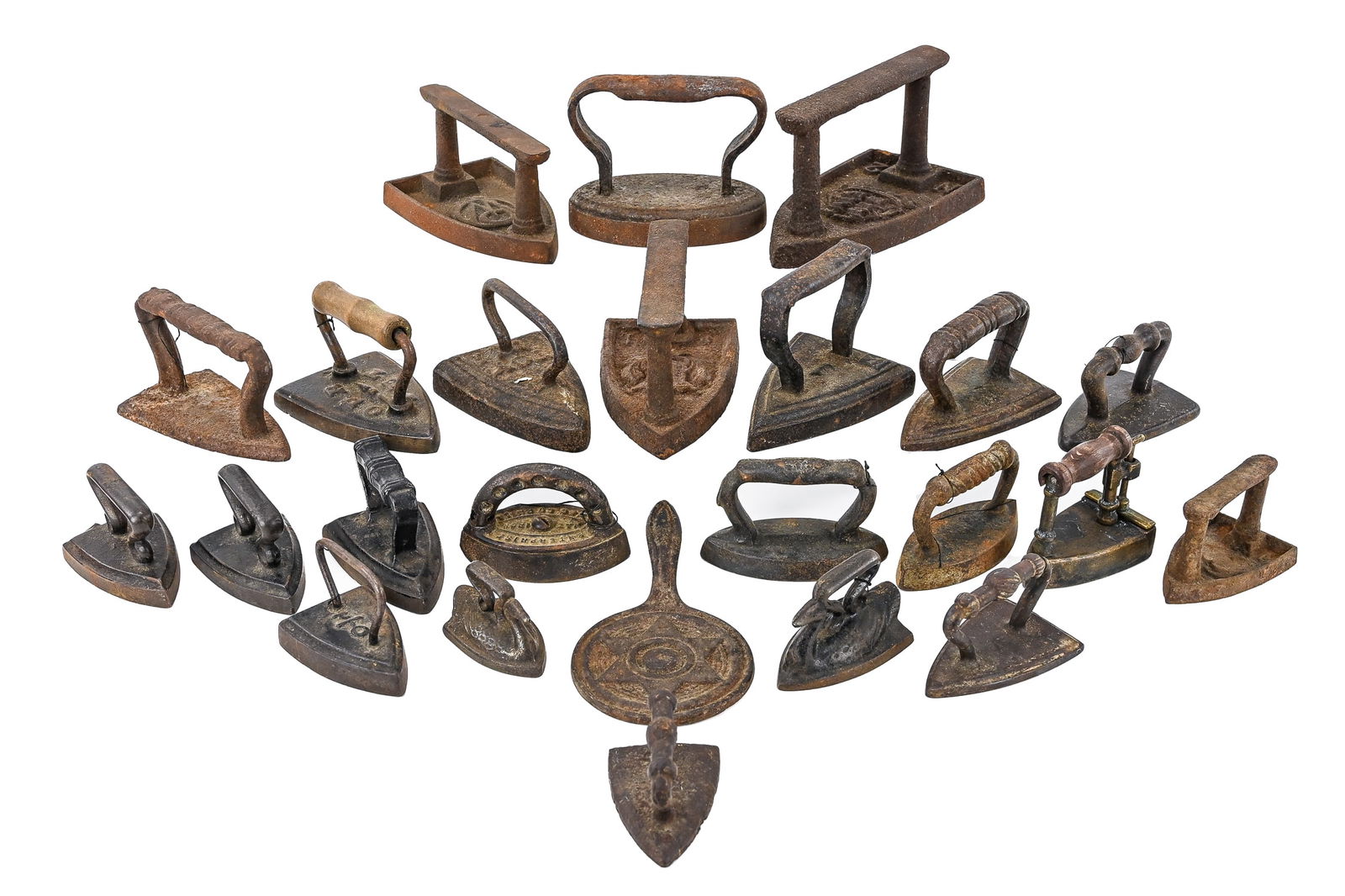 Group of 23 Antique Clothing and Sad Irons (1 of 8)