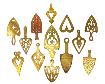 Brass and Copper Decorative Trivets (13 pcs)