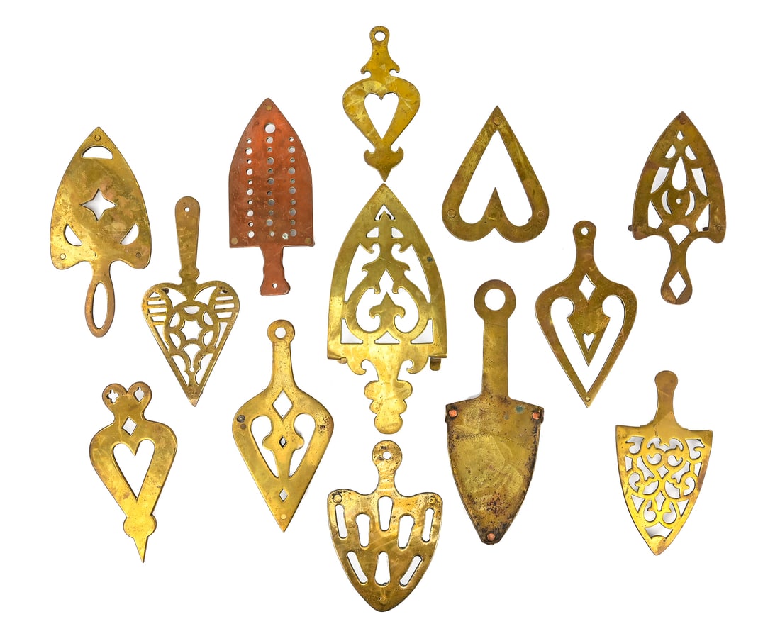 Brass and Copper Decorative Trivets (13 pcs) (1 of 8)