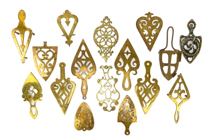 Group of 16 Brass and Metal Trivets