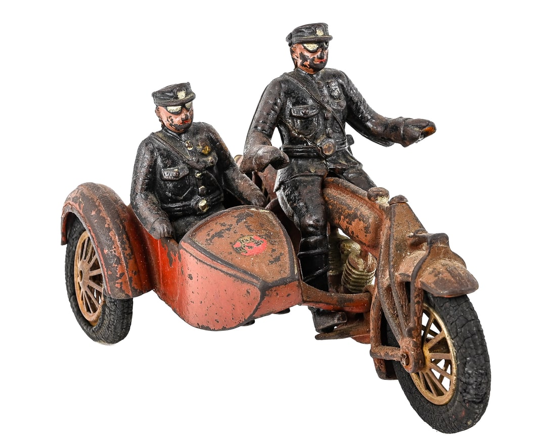 Hubley Cast Iron Motorcycle with Sidecar (1 of 4)