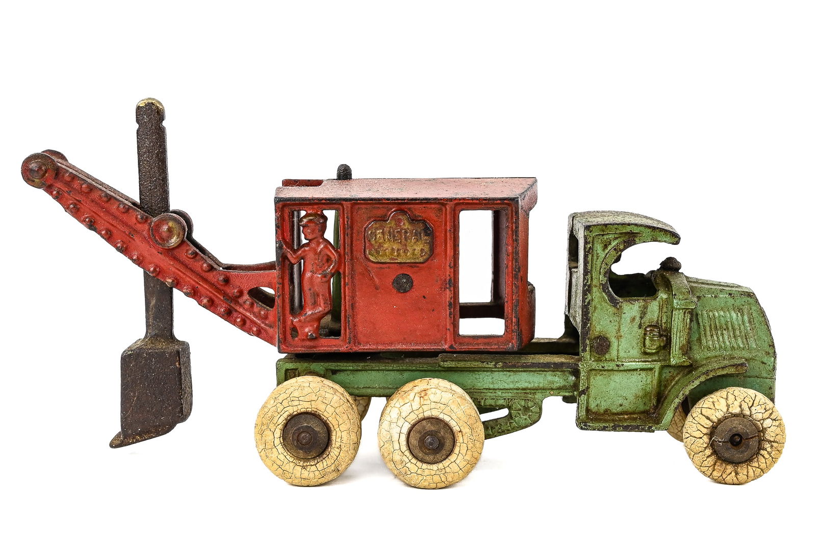 Hubley "General" Cast Iron Mack C-Cab Steam Shovel Truck (1 of 5)
