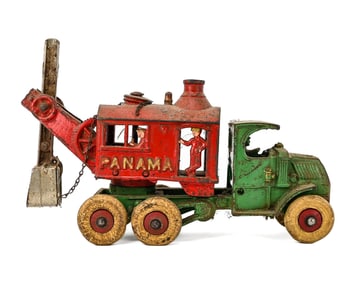 Hubley Cast Iron "Panama" Steam Shovel Toy Truck