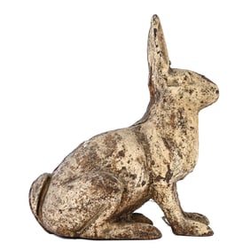 Antique Cast Iron Rabbit Doorstop