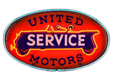 United Motors "Service" Neon Sign