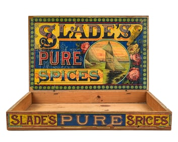 Slade's Pure Spices Store Display Box