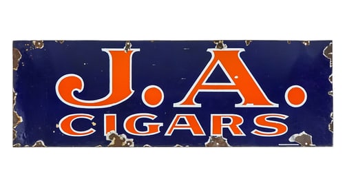 J. A. Cigars Porcelain sign