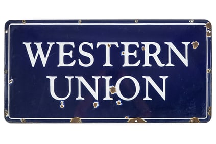 Western Union Porcelain sign