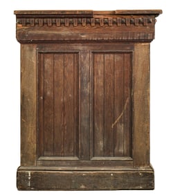 19th c Quebec Pine Courthouse Prisoner's box