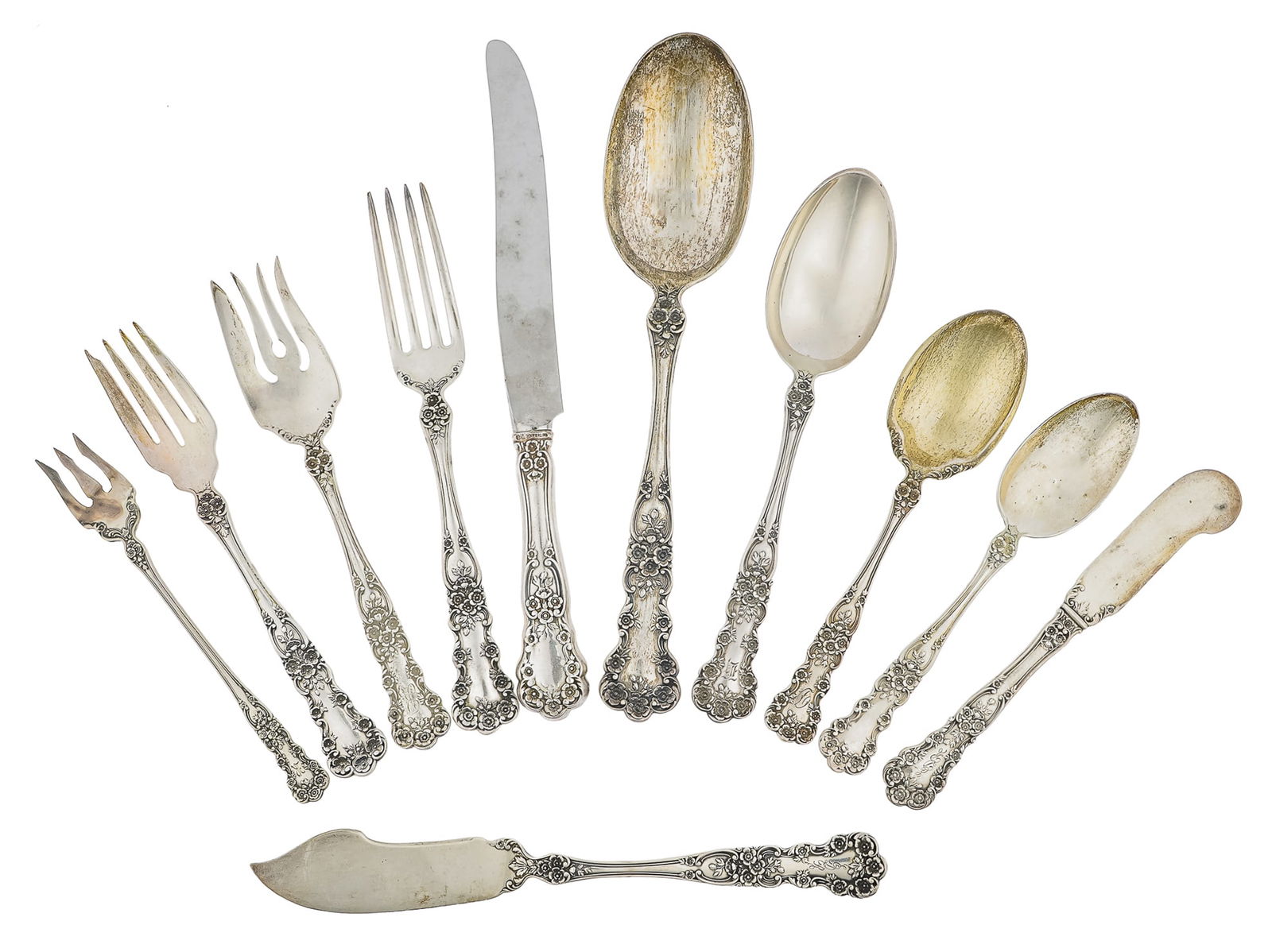 115 pcs. Gorham Buttercup Sterling Flatware (1 of 3)