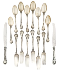 17 pcs. Gorham Chantilly Sterling Silver Flatware