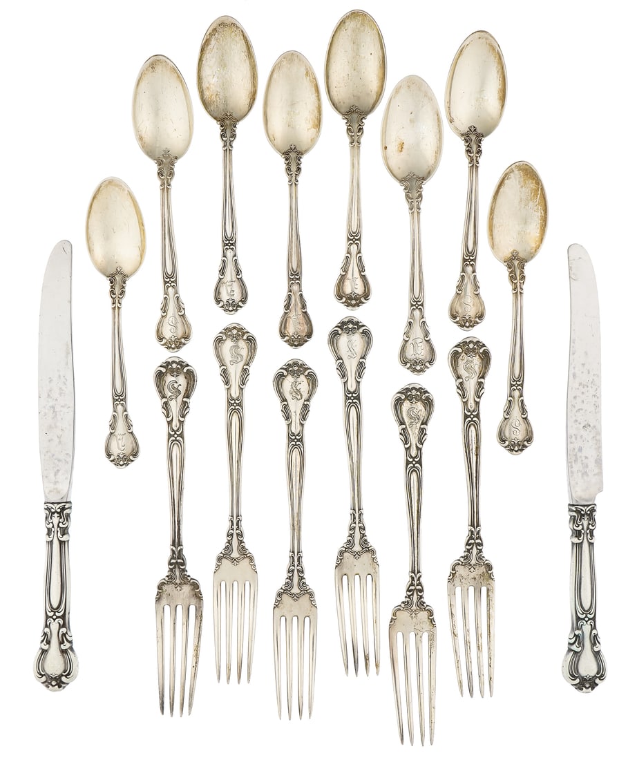 17 pcs. Gorham Chantilly Sterling Silver Flatware (1 of 4)