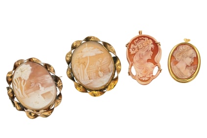 4 Victorian Cameos