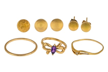 Yellow Gold Earrings & Rings