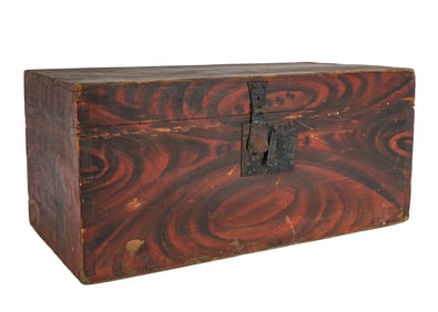 Vermont Red & Black Grain Painted Box
