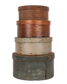 Stack of Four 19th c Pantry Boxes