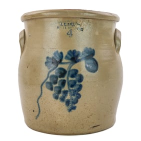 A K Ballard, Burlington, VT Stoneware Crock