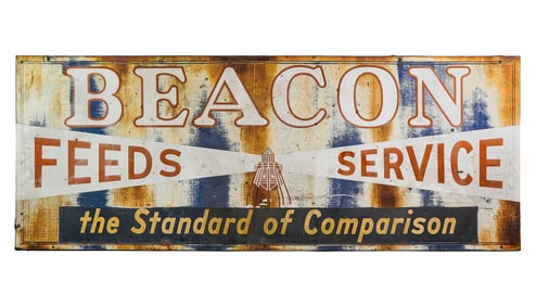 Beacon Feeds Steel Barn sign