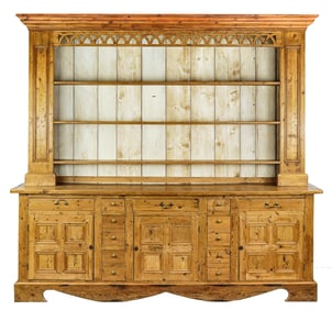 Contemporary Irish Pine Stepback Cupboard