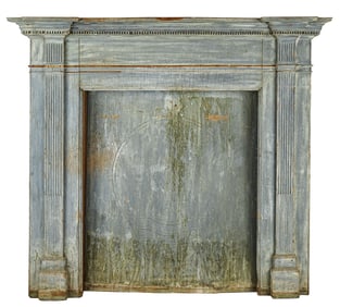 18th c New England Mantlepiece and Fireboard