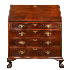 Circa 1925 Mahogany Benchmade slant front desk