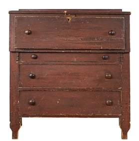 19th c VT Pine Country Butler's Secretary