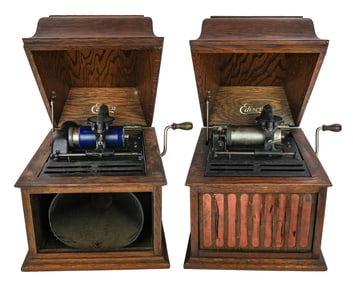Two Edison Amberola 30 Phonographs